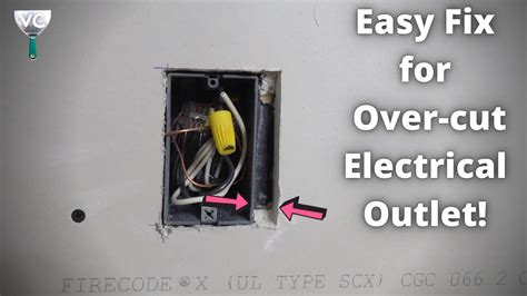 sheet metal flange for outlets boxes that are overcut|electrical outlet hole too big.